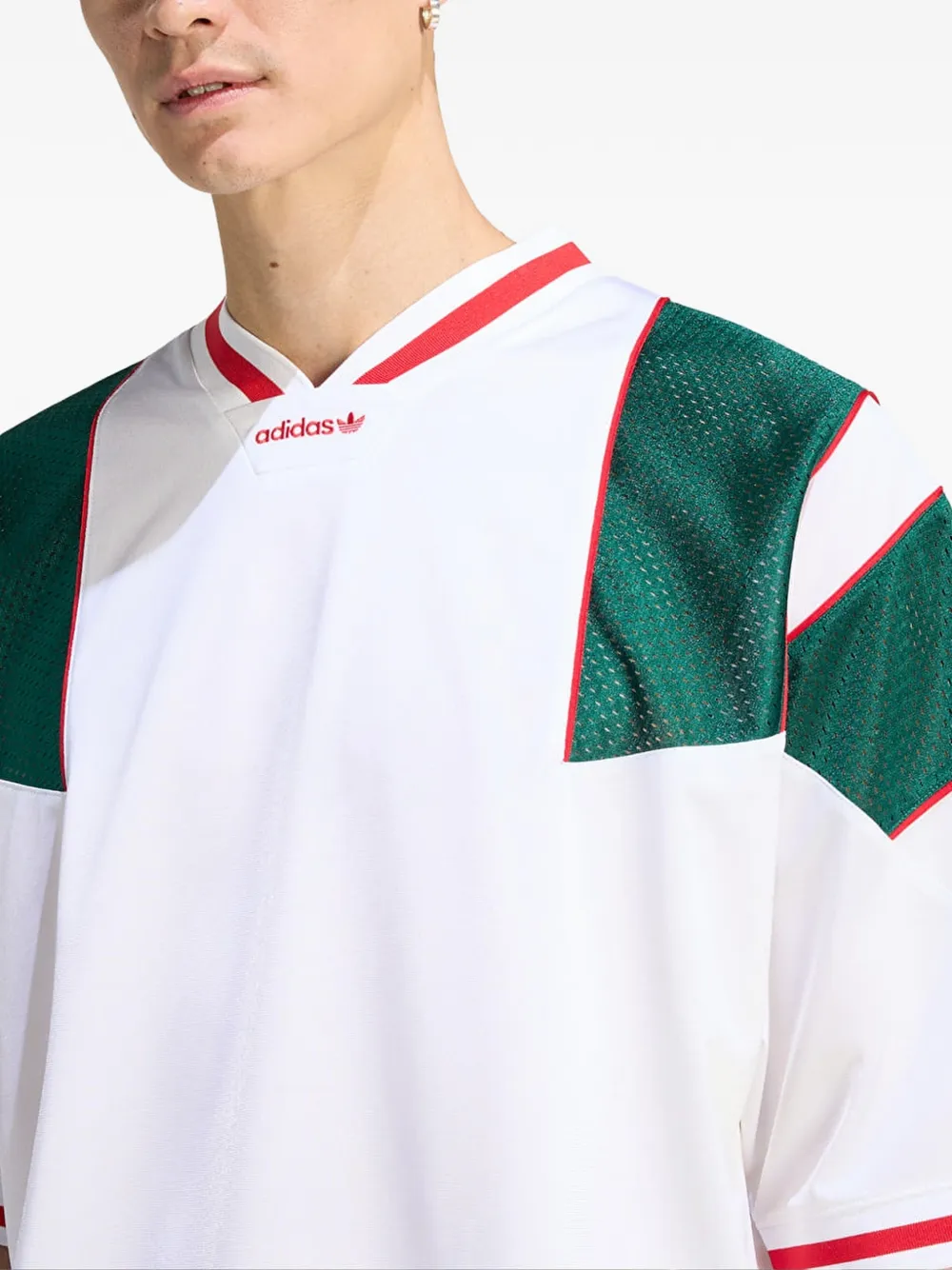 adidas Jersey T-shirt met mesh vlak Wit