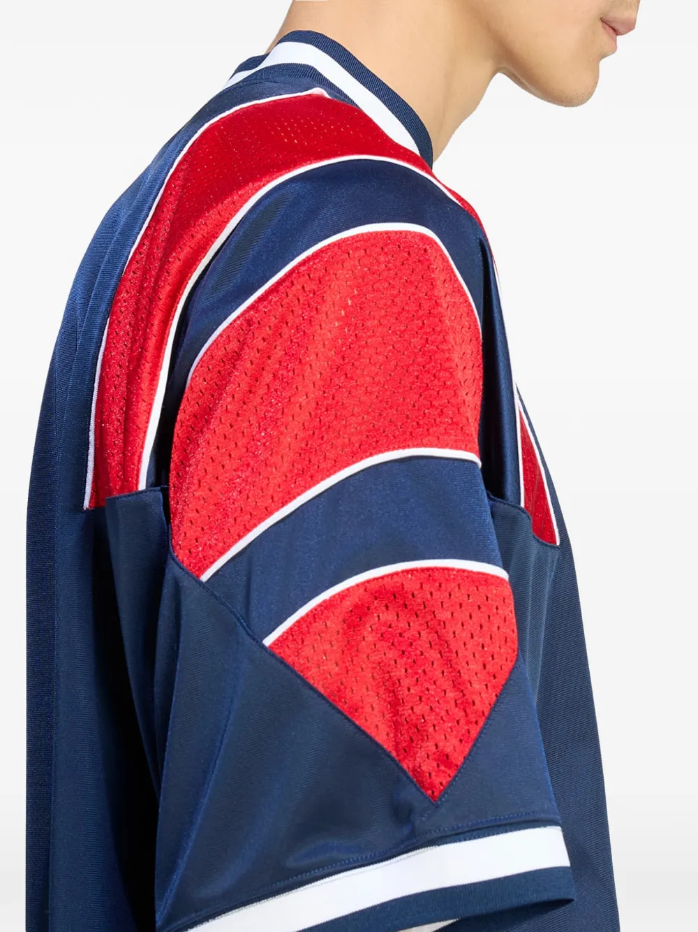adidas T-shirt met mesh vlak Blauw