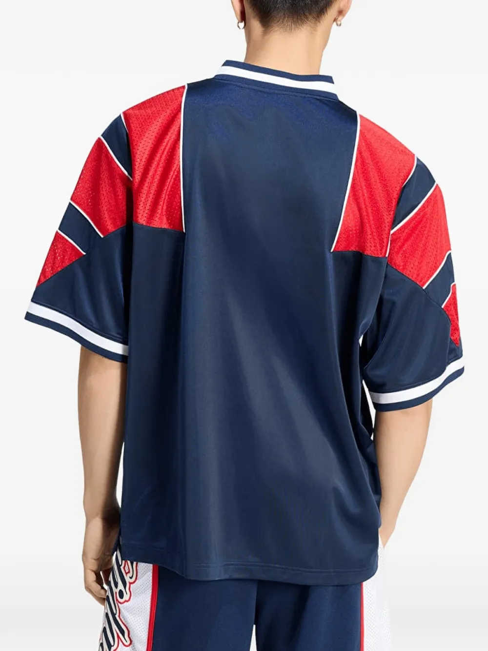 adidas T-shirt met mesh vlak Blauw
