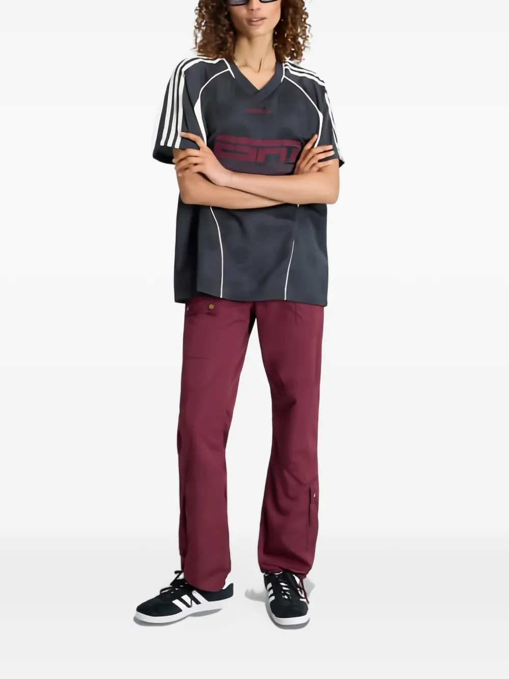 adidas T-shirt met stippen Grijs