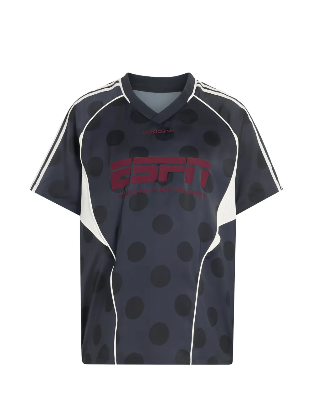 adidas polka-dot mesh-panel T-shirt