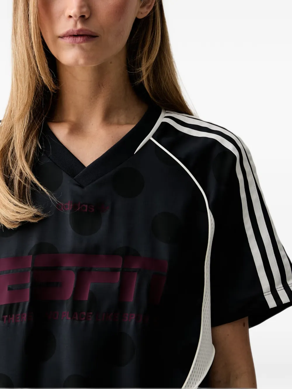 adidas T-shirt met stippen Grijs