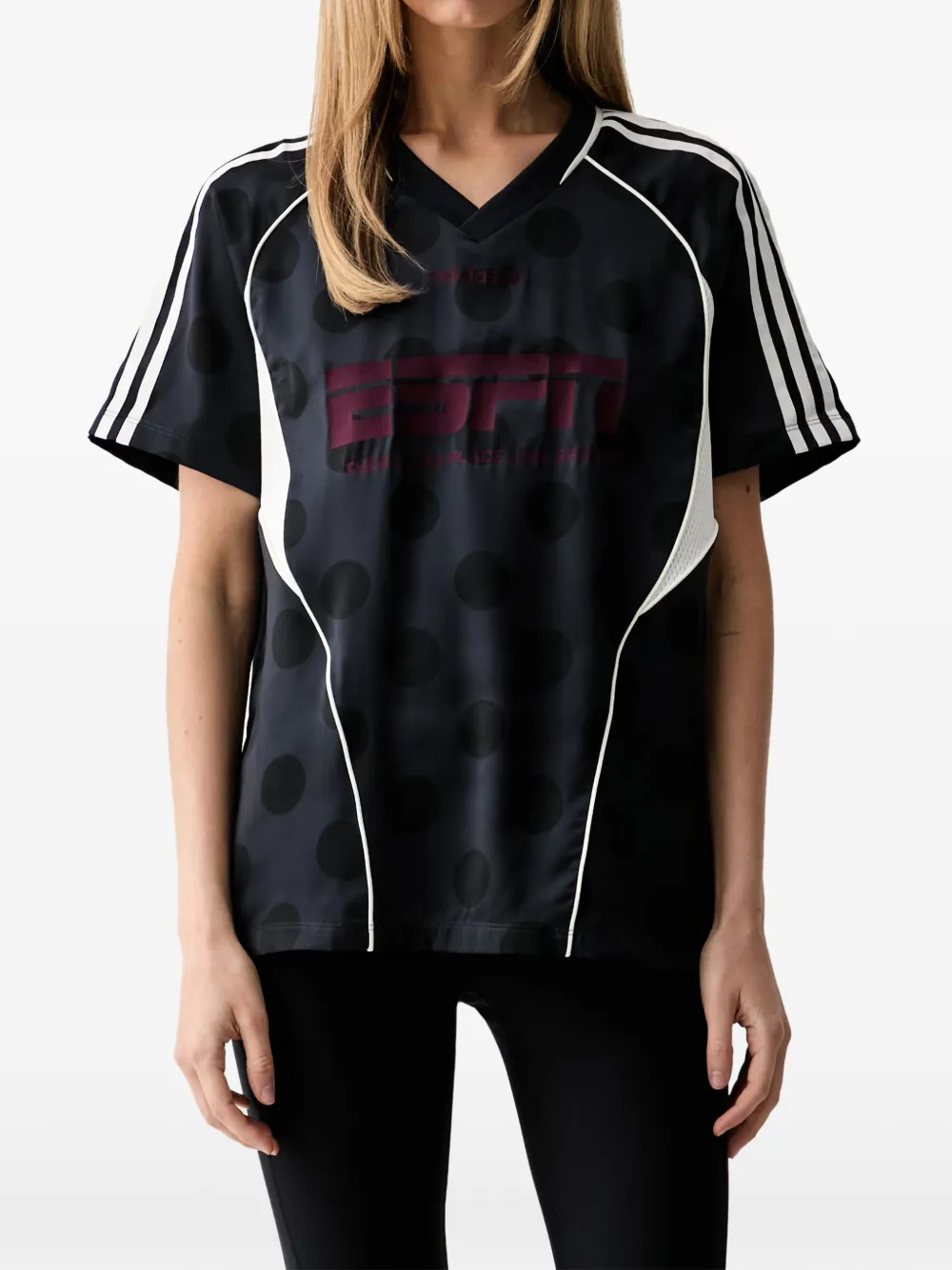 adidas T-shirt met stippen Grijs