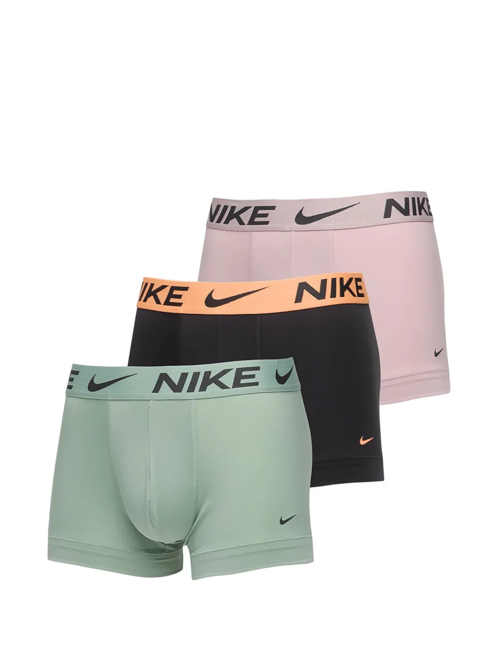 Nike logo-waistband boxer briefs (set of three) - Verde