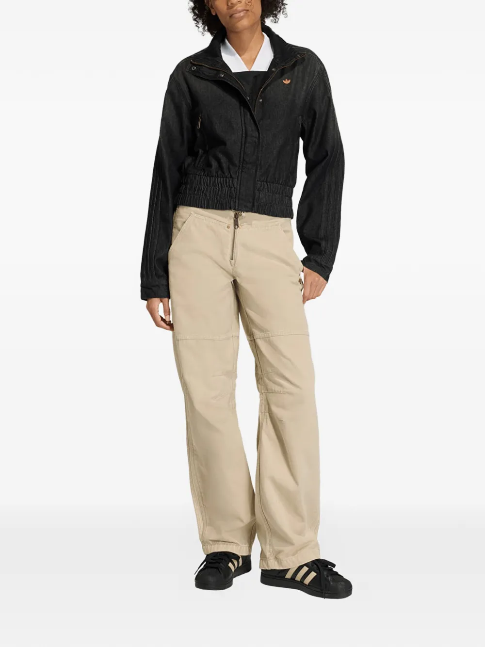 adidas Denim trainingsjack Zwart