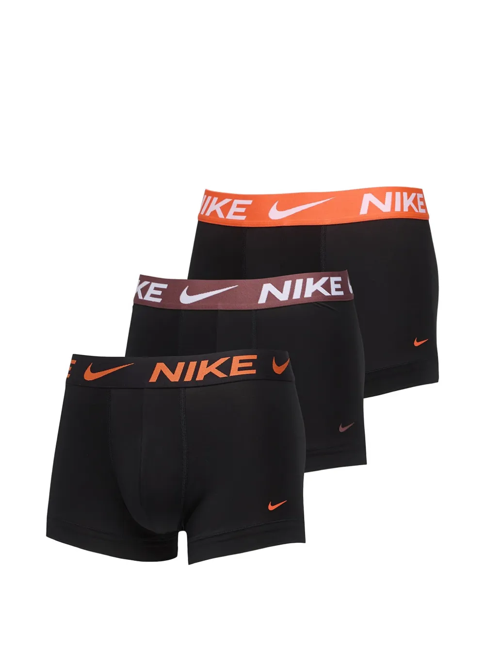 Nike logo-waistband trunks (set of three) - Nero