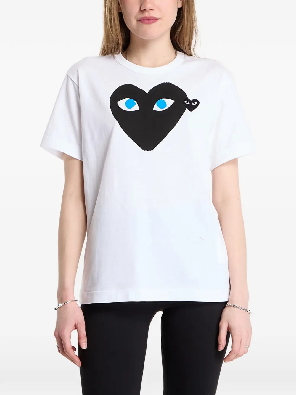 Comme Des Garçons Play T-shirt met hart-print Wit