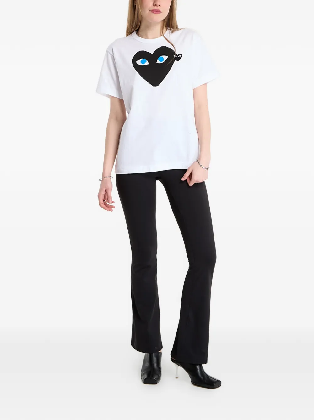Comme Des Garçons Play T-shirt met hart-print Wit
