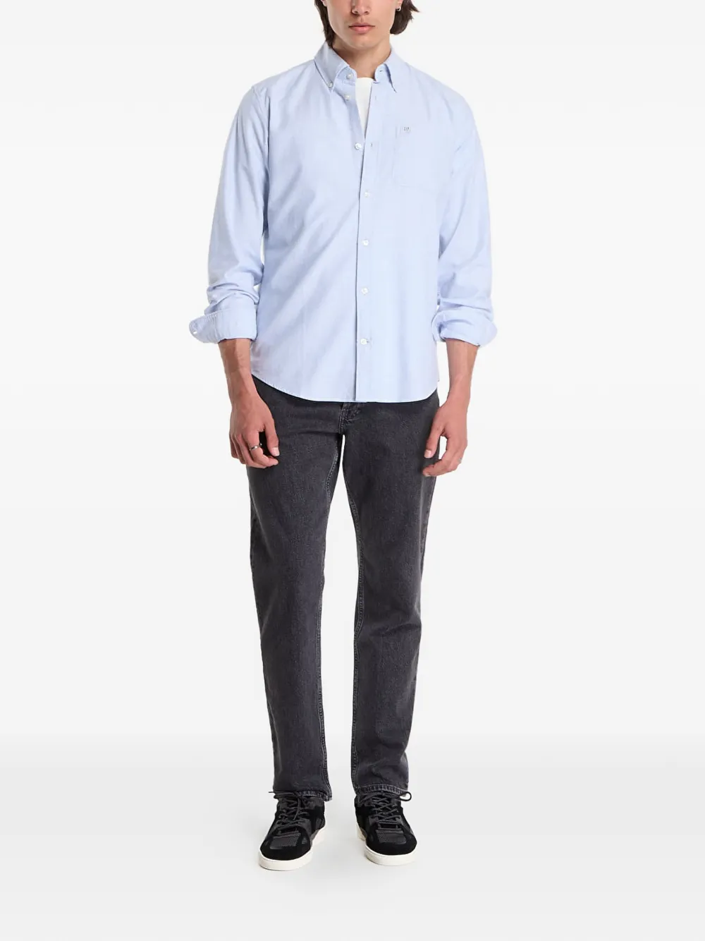 GAP Button-down Oxford overhemd Blauw