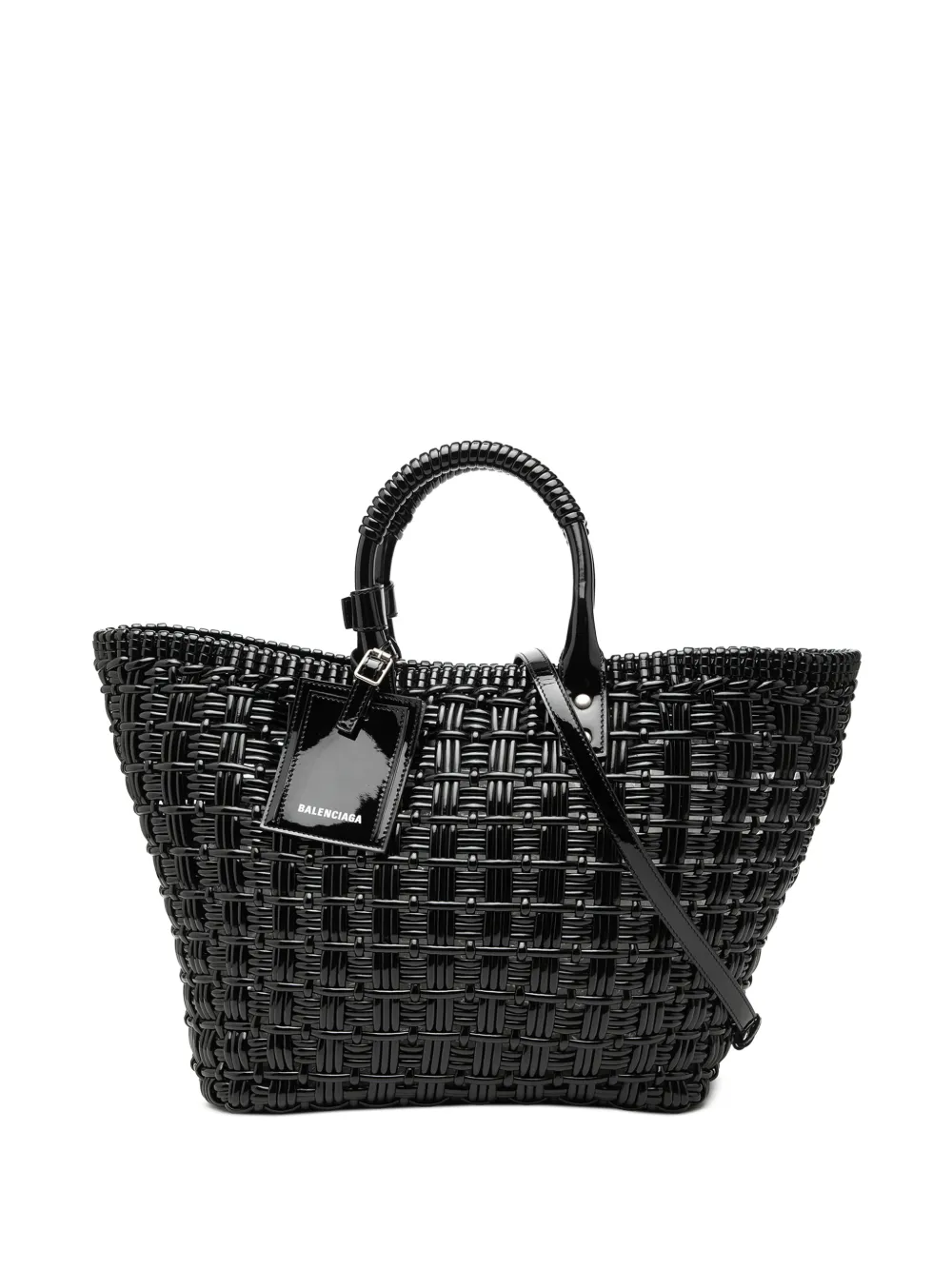 Balenciaga Pre-Owned 2000-2026 Small Faux Leather Bistro Basket Bag satchel - Nero
