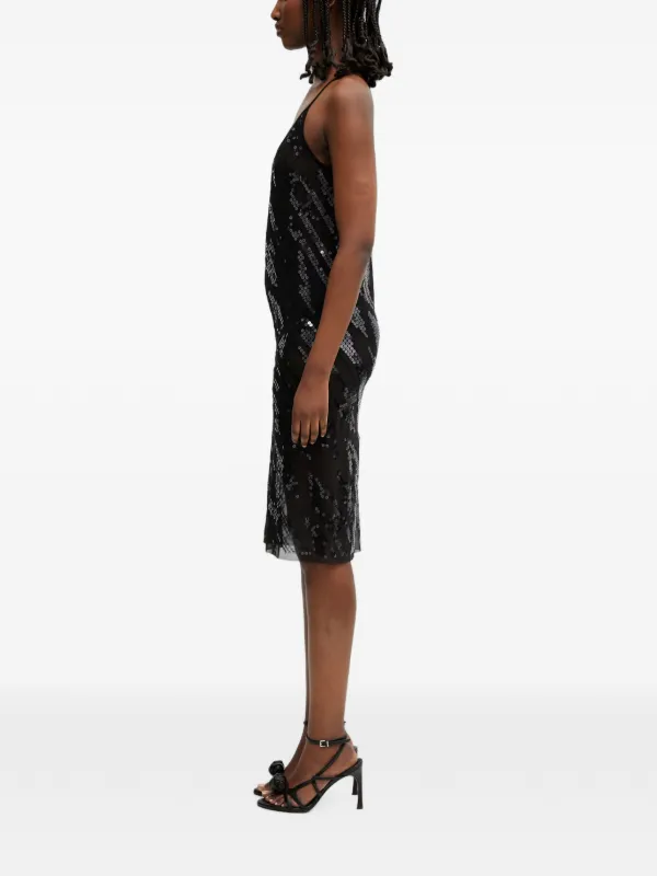 sheer sequin midi dress Sirea