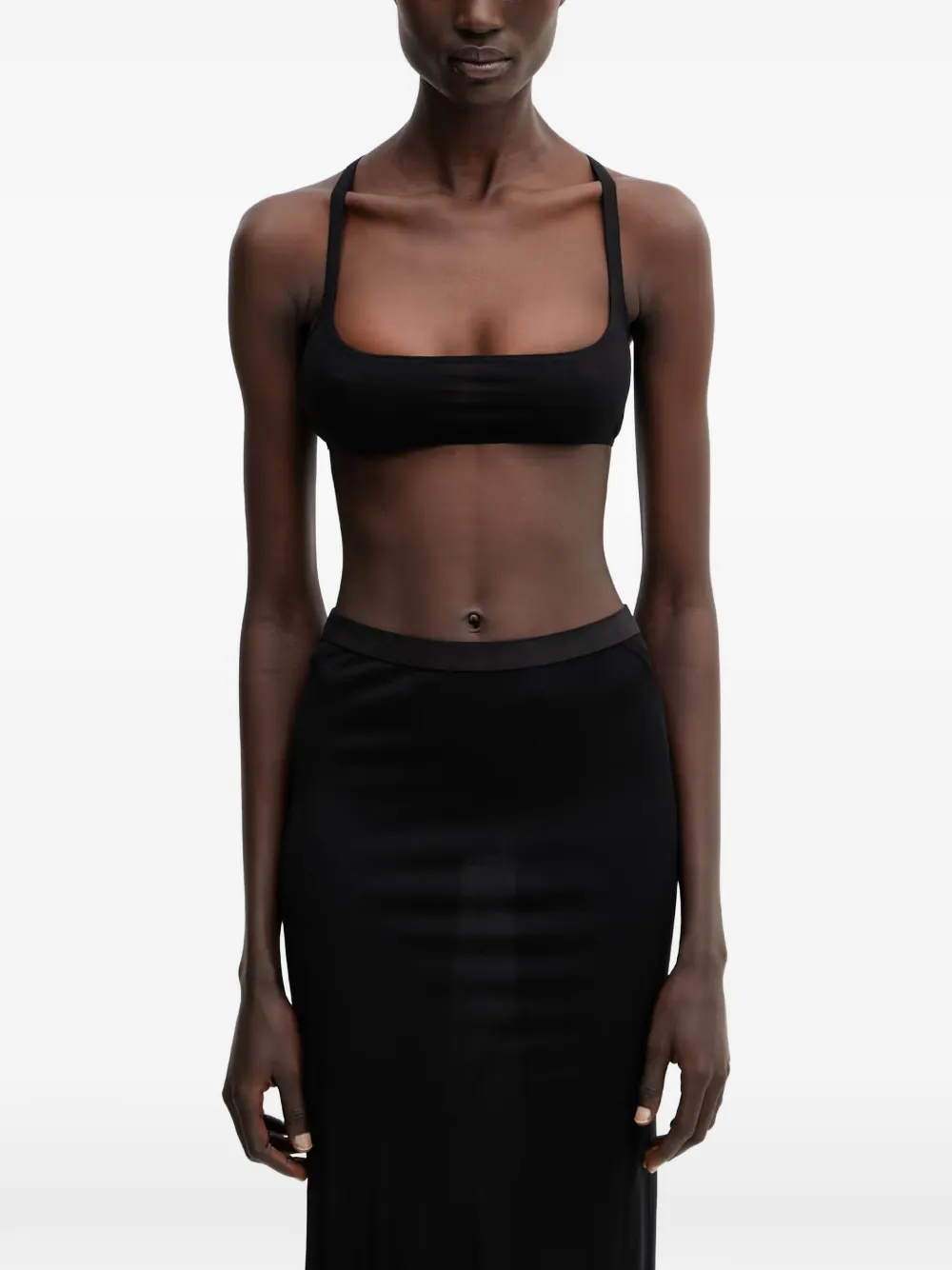 Rick Owens Lilies scoop-neck racerback top - Nero