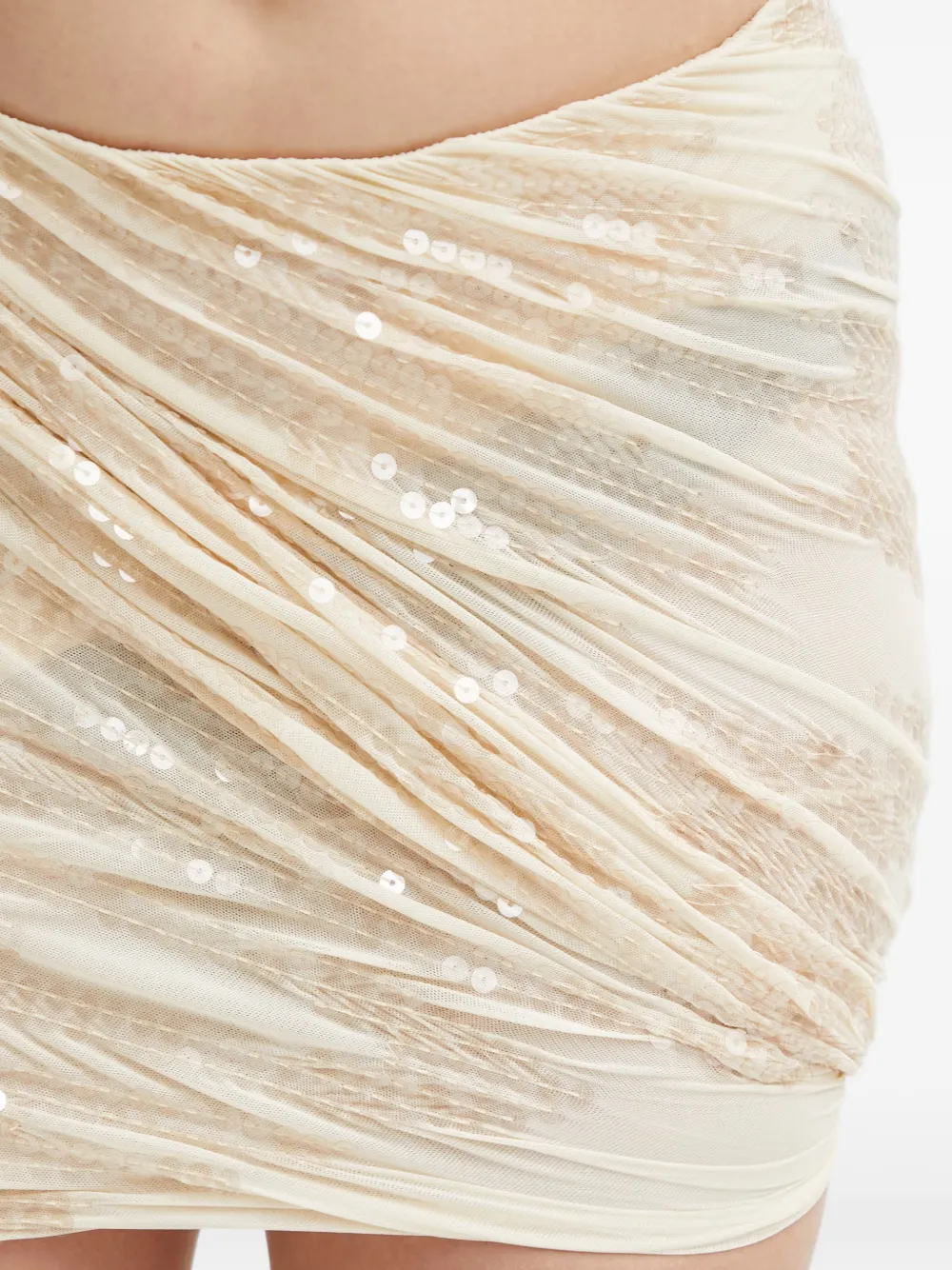 Rick Owens Lilies Mini-rok verfraaid met pailletten Zwart