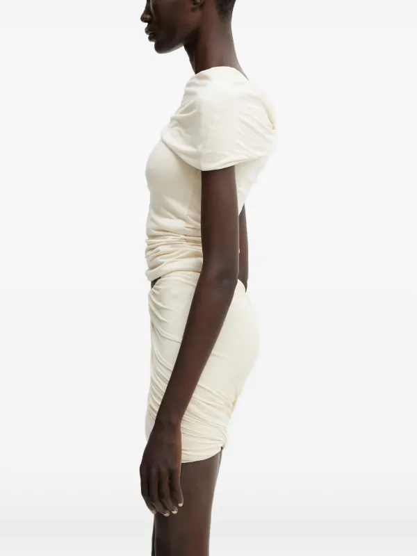 Rick Owens Lilies Draped off-shoulder Top | Neutrals | FARFETCH CA