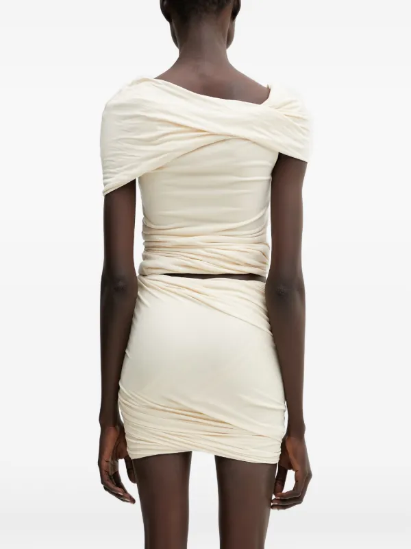 Rick Owens Lilies Draped off-shoulder Top | Neutrals | FARFETCH CA