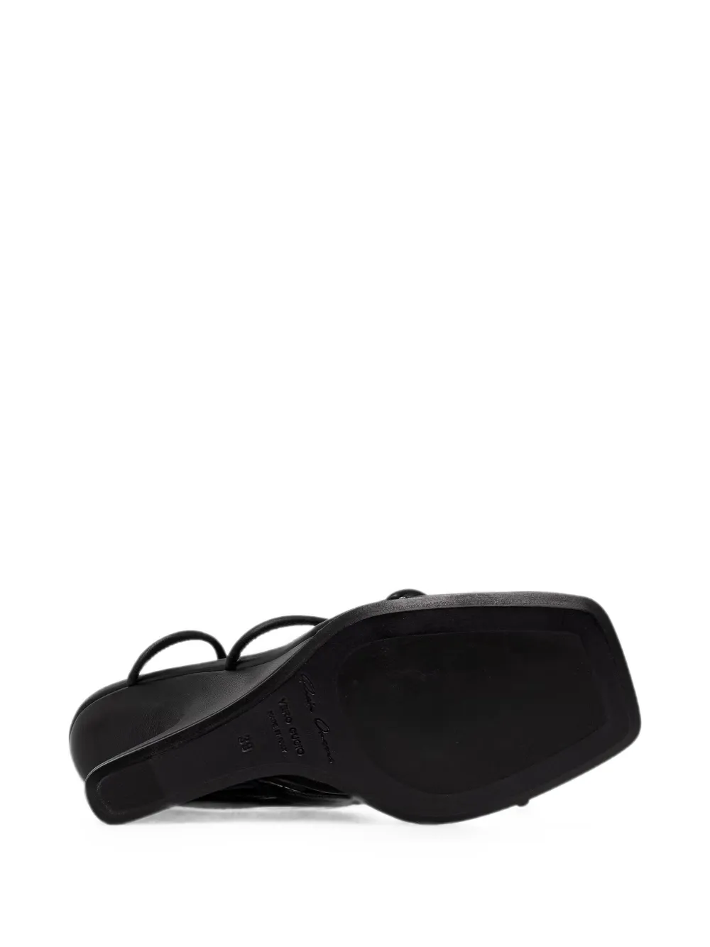Rick Owens Lilies Cantilever lace-up wedge sandals Zwart