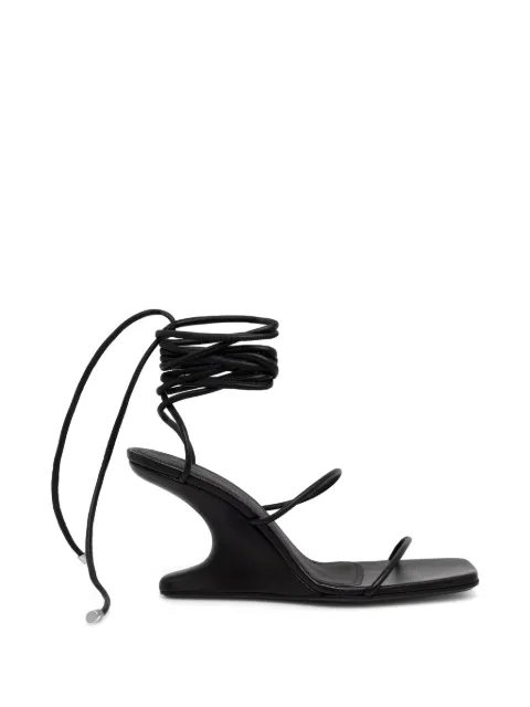 Rick Owens Lilies Cantilever lace-up wedge sandals