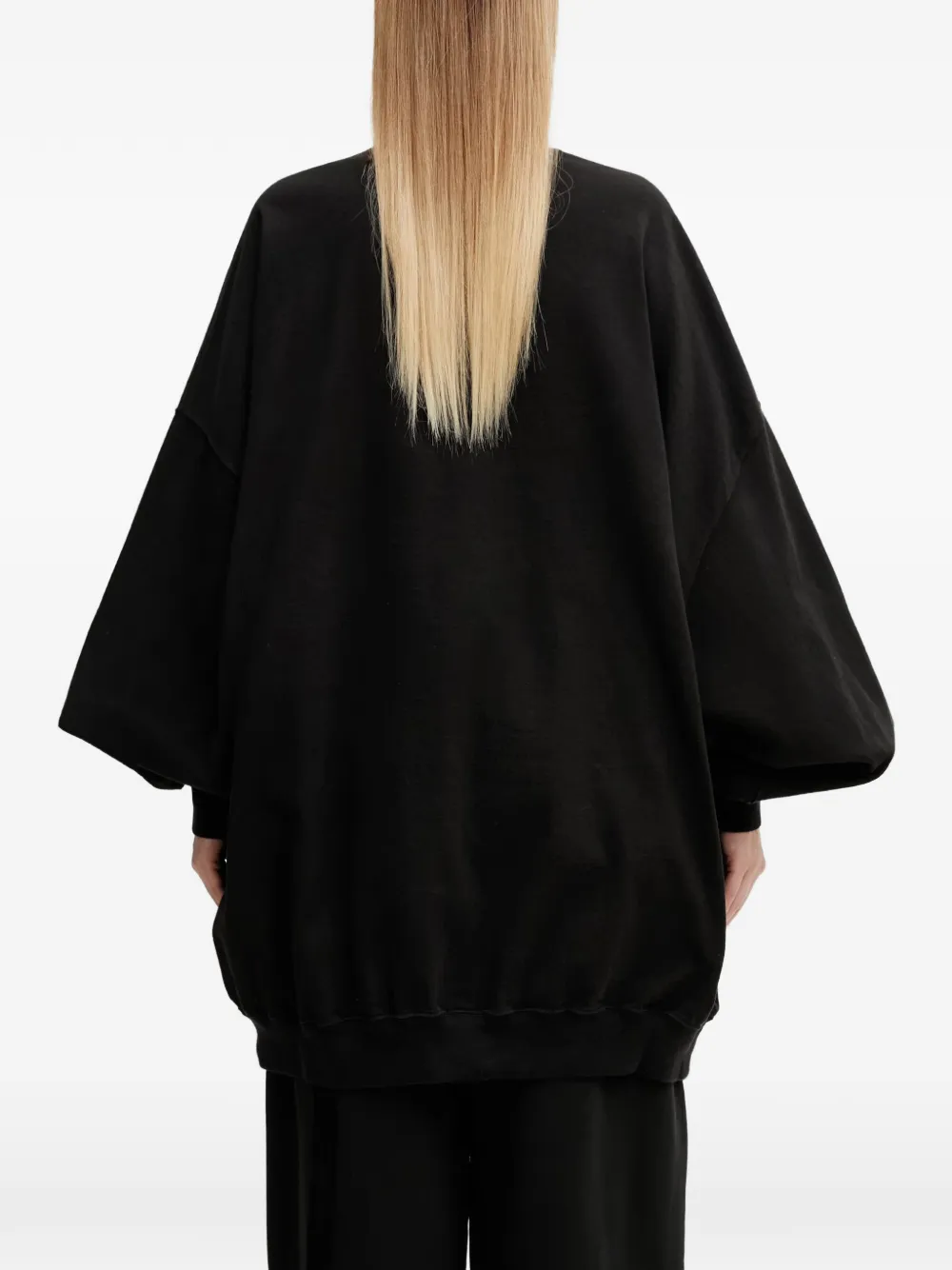 Rick Owens DRKSHDW Oversized trui met tekst Zwart