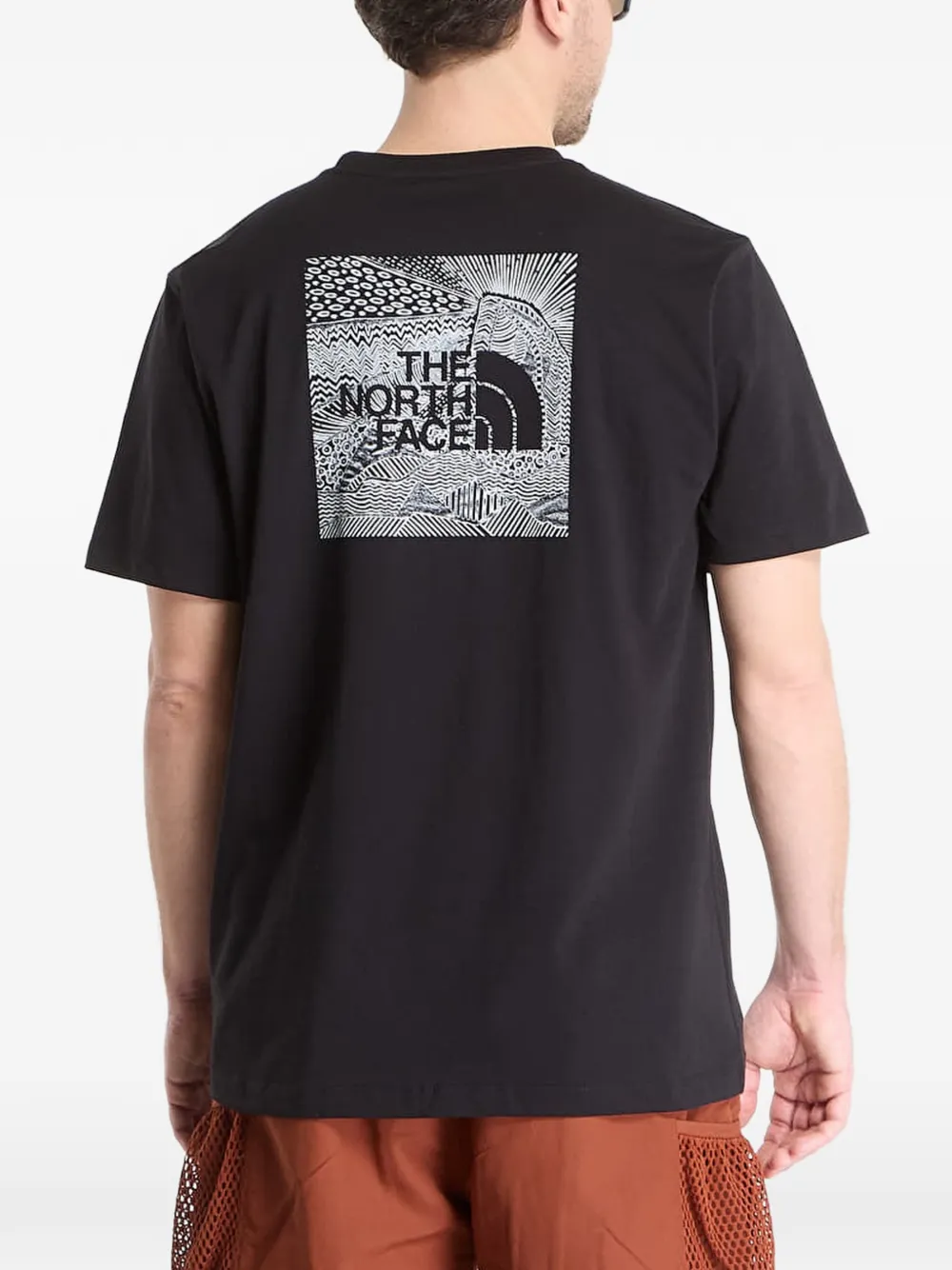 The North Face Box Nse T-shirt met grafische print Zwart