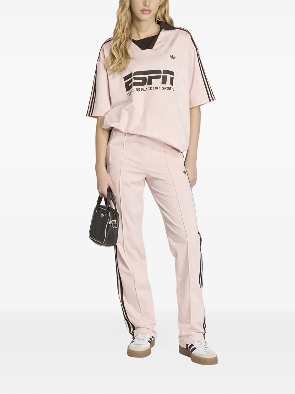 adidas Gestreept T-shirt Roze