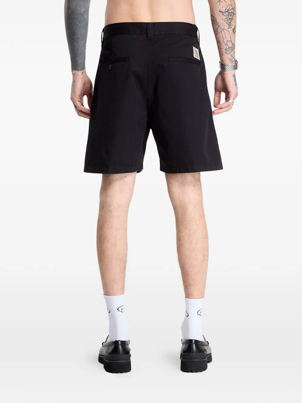 Carhartt WIP Brady shorts met logopatch Zwart