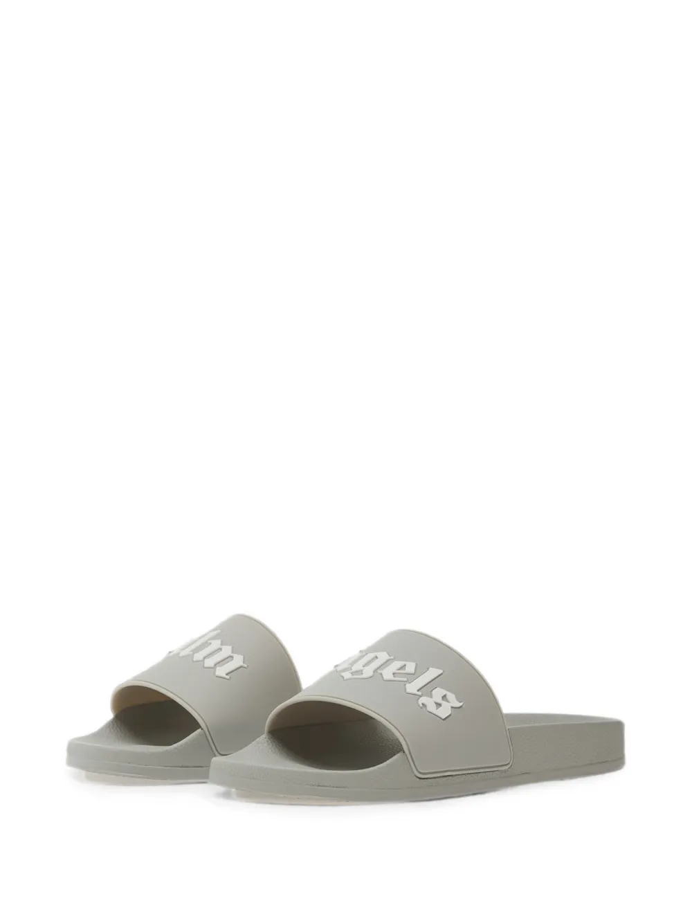 Palm Angels logo-print slippers Grijs