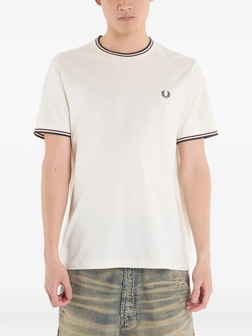 Fred Perry Twin Tipped T-shirt - Nude