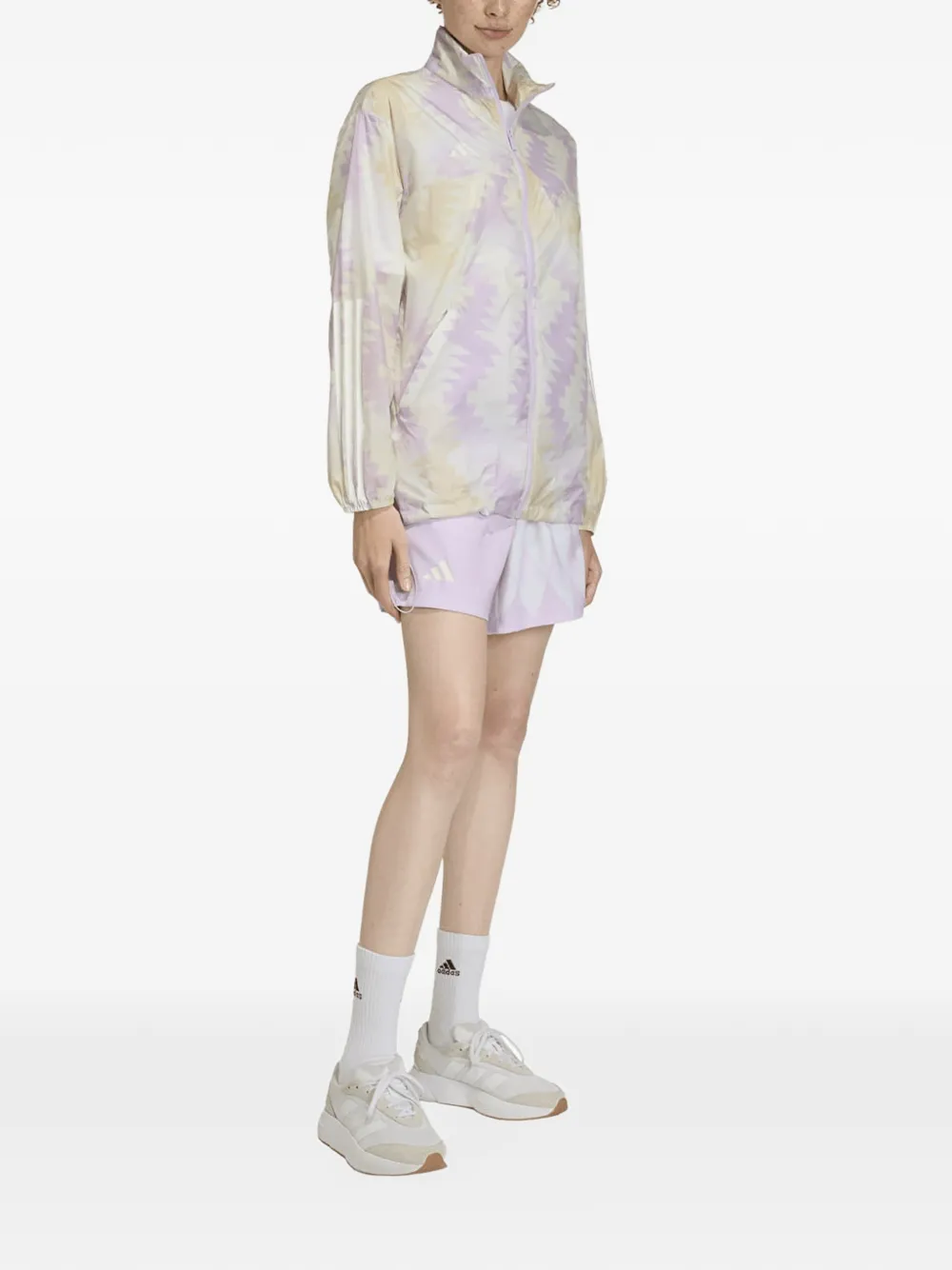 adidas x House of Tiro x Common Goal windjack met geometrische print Paars