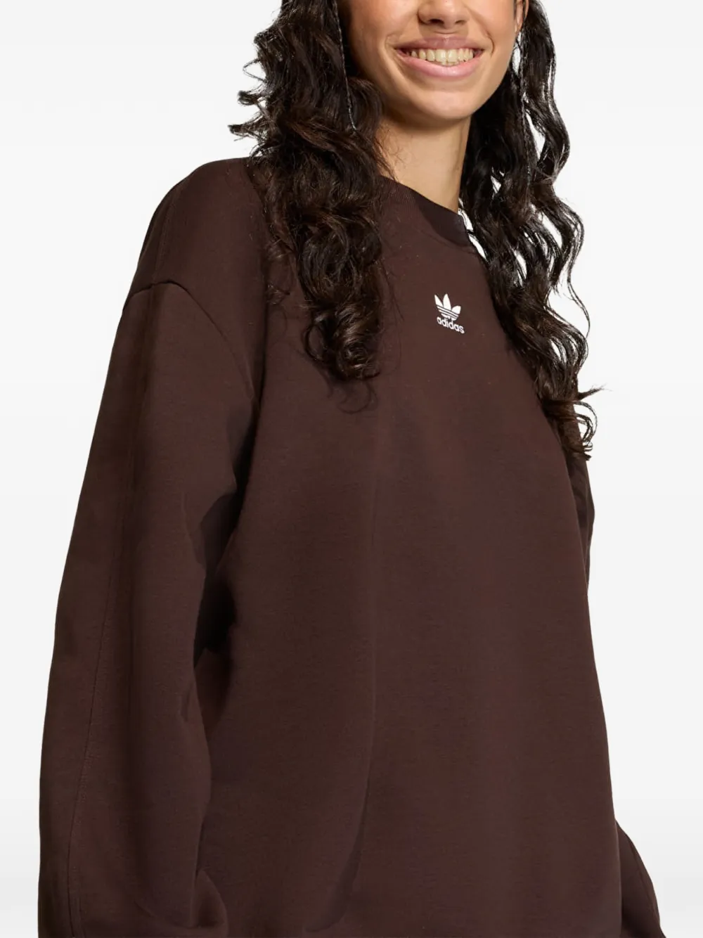 adidas Essentials Fleece oversized sweater Bruin