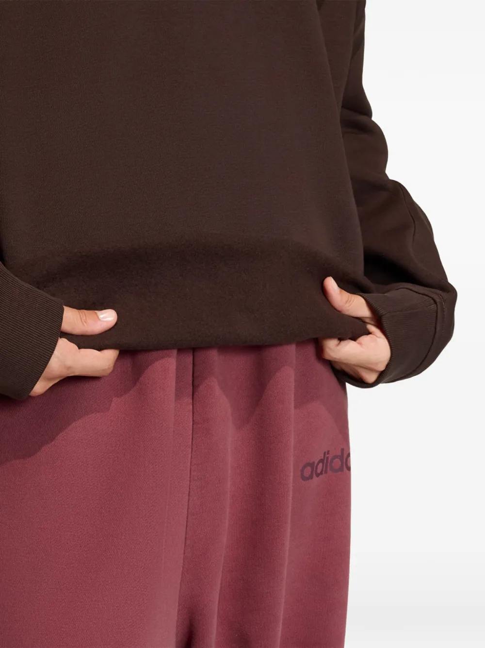 adidas Essentials Fleece oversized sweater Bruin