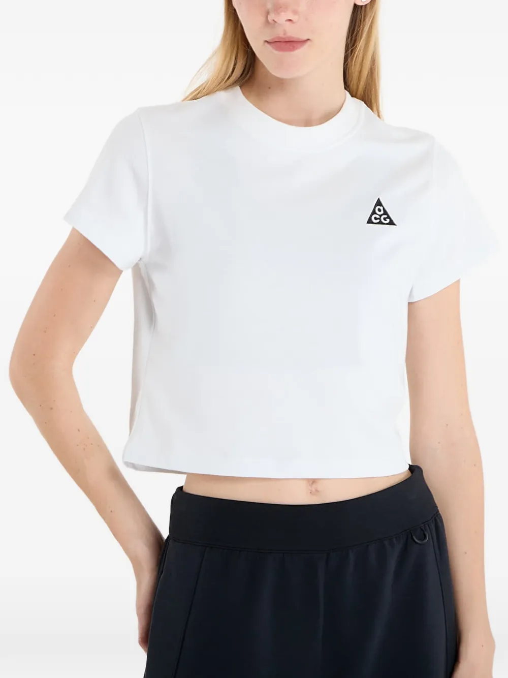 Nike Cropped T-shirt met ACG logoprint Wit