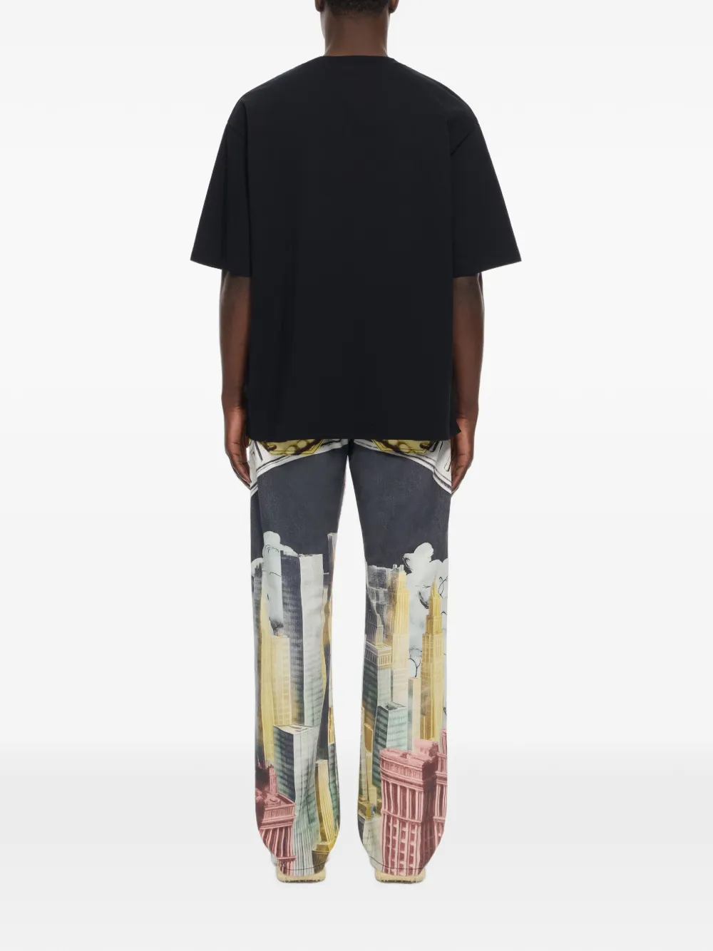Off-White Big Frame World Skate T-shirt met print Zwart