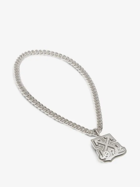 Off-White Arrows curb-chain necklace