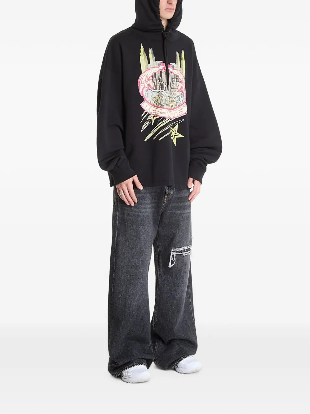 OFF-WHITE パーカー ブラック Sサイズ Off-White グラフィック パーカー | ブラック | FARFETCH JP