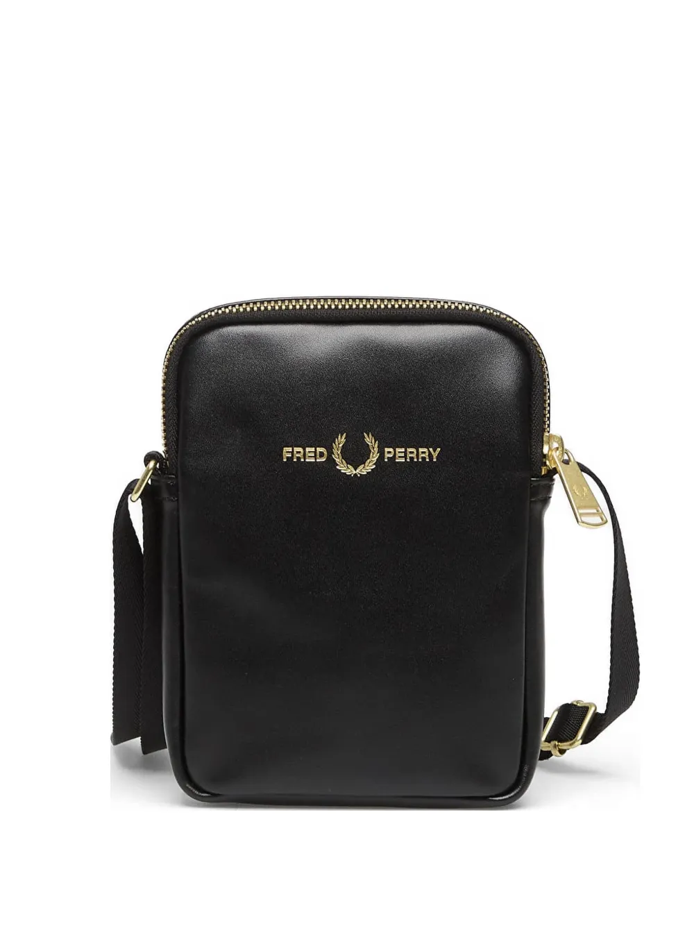 Fred Perry Laurel Wreath leather side bag - Nero