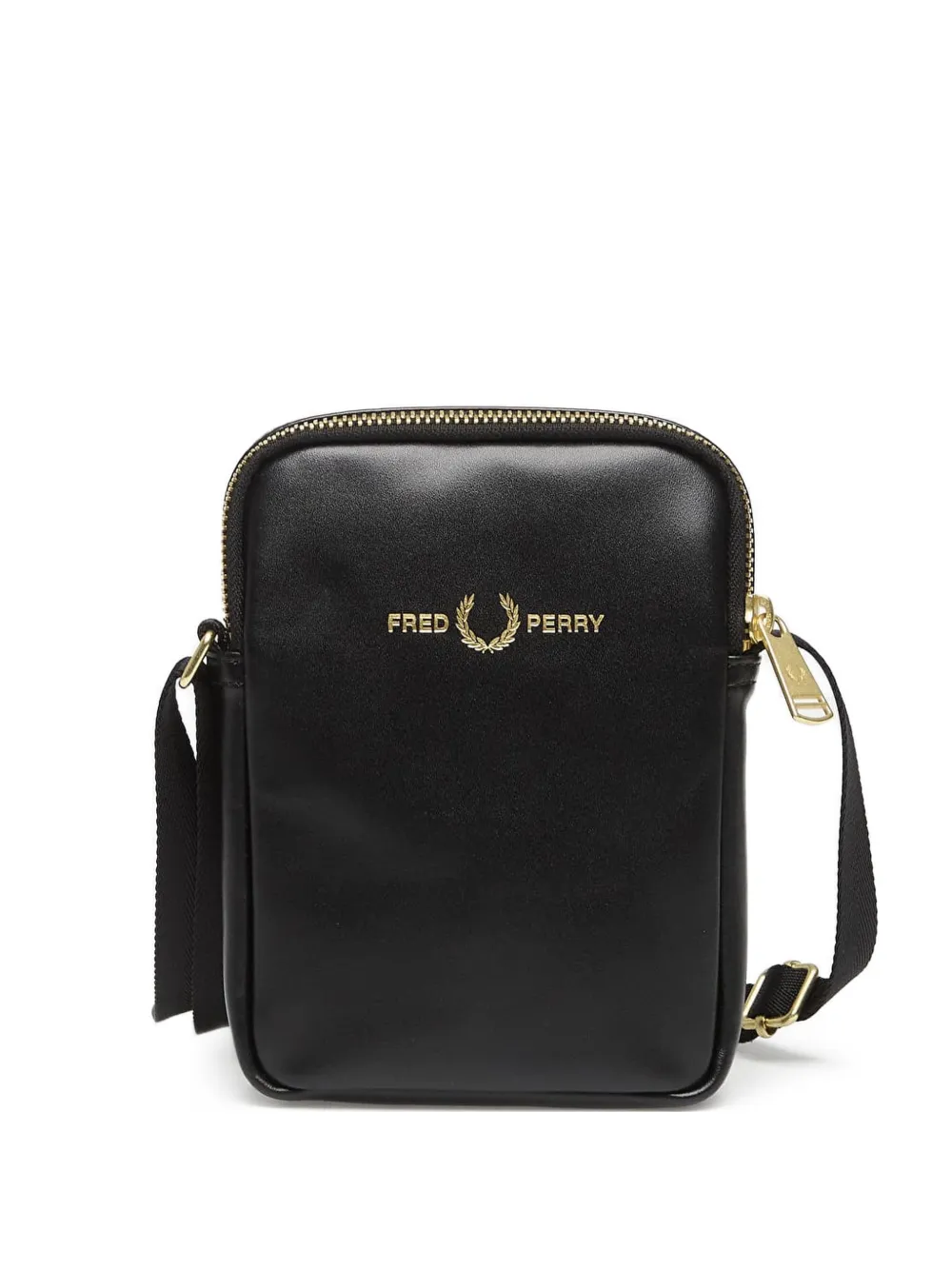 Fred Perry Laurel Wreath leather side bag - Nero