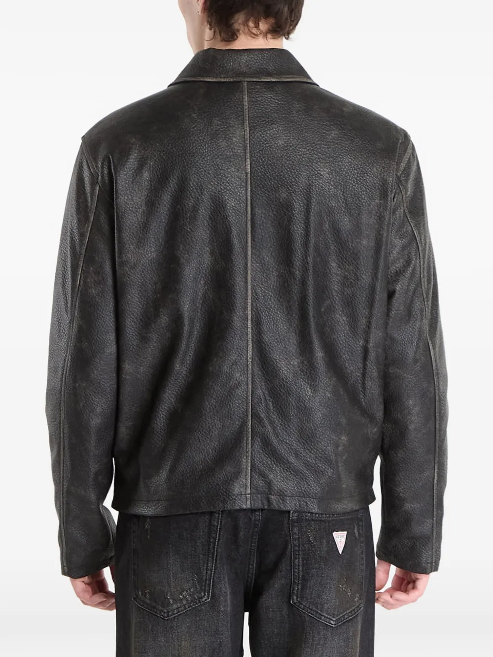 GUESS USA Jack met logopatch en vervaagd effect Zwart