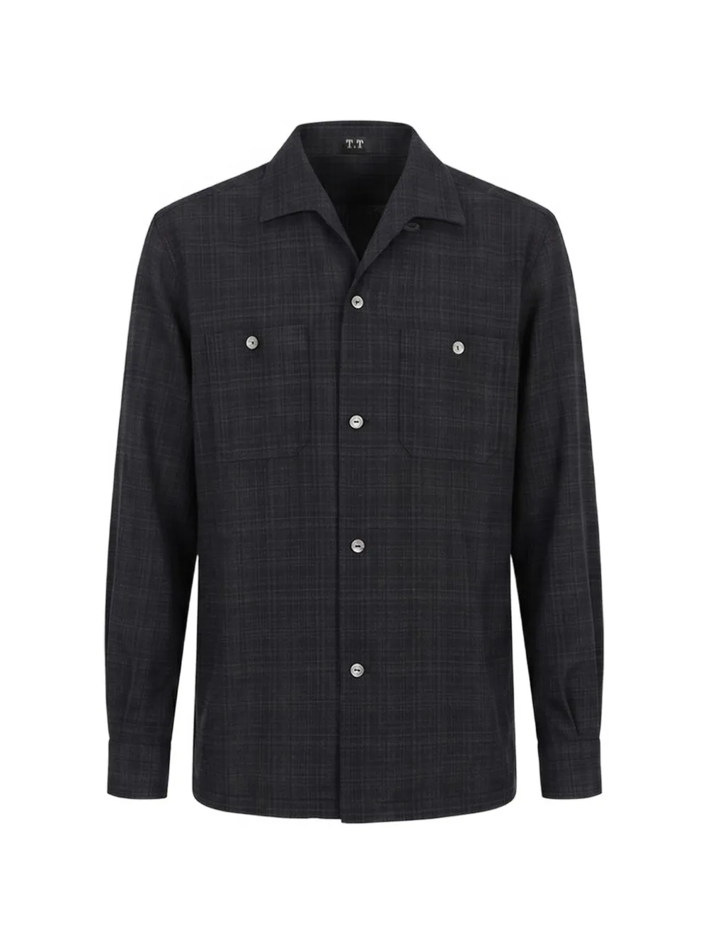 TAIGA TAKAHASHI Lot.102 Sir Guy wool shirt - Nero