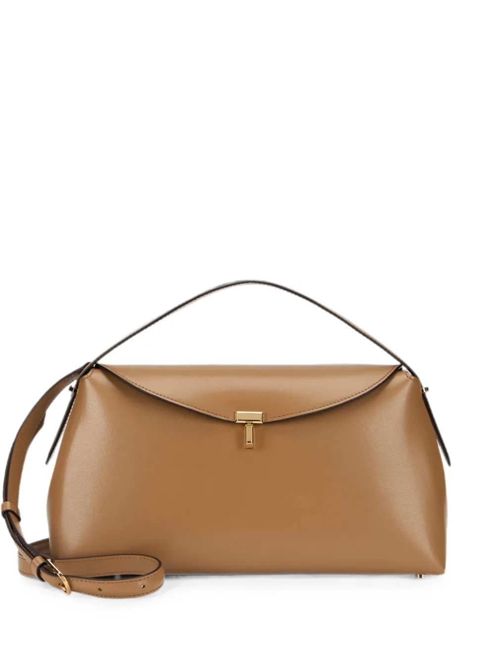 TOTEME T-Lock leather tote bag - Brown