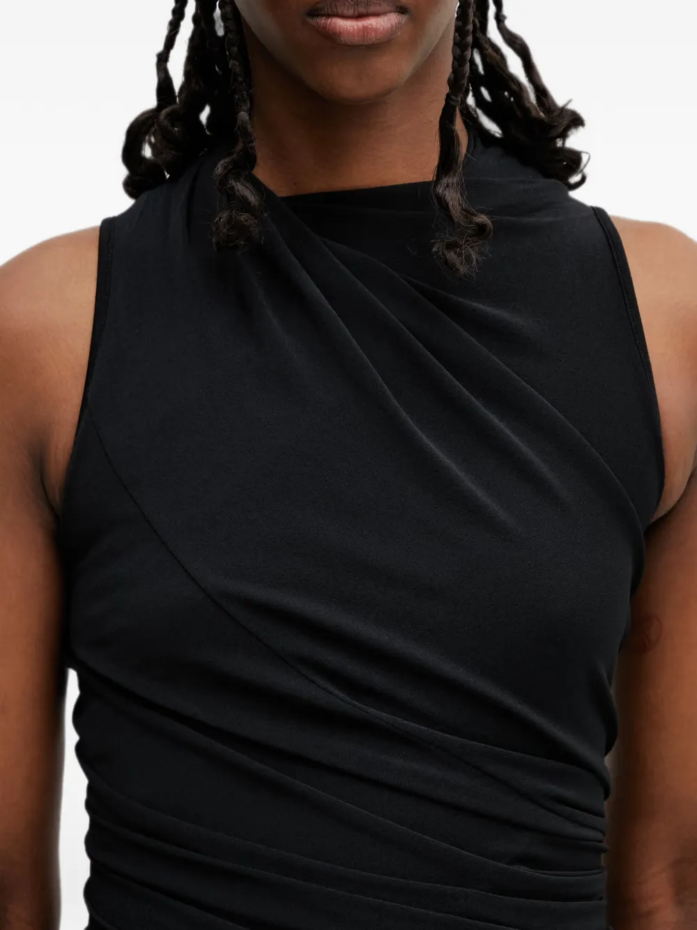 Rick Owens Lilies Luna gedrapeerde mouwloze top Zwart