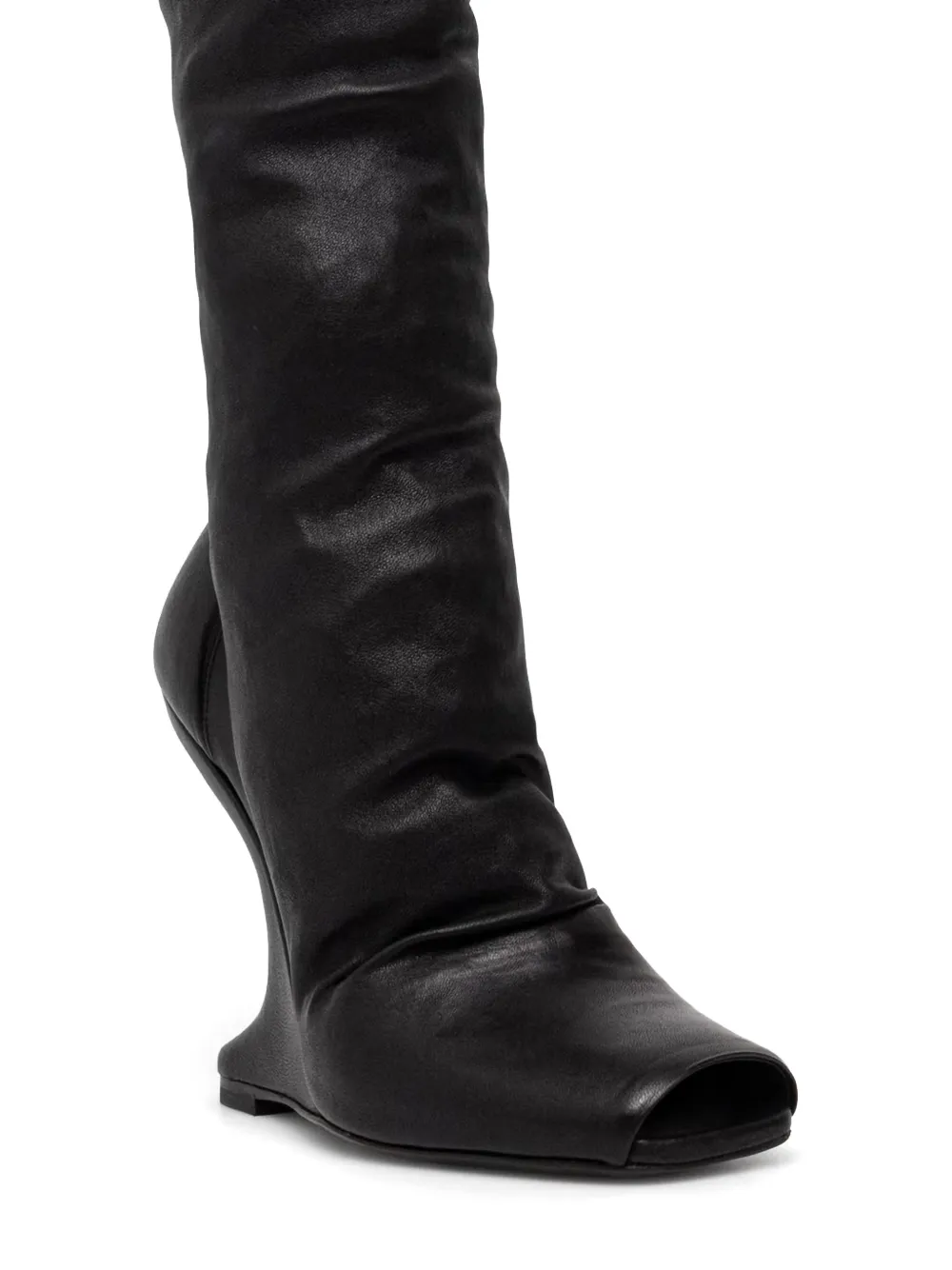 Rick Owens Lilies sculptural-heel open-toe boots Zwart
