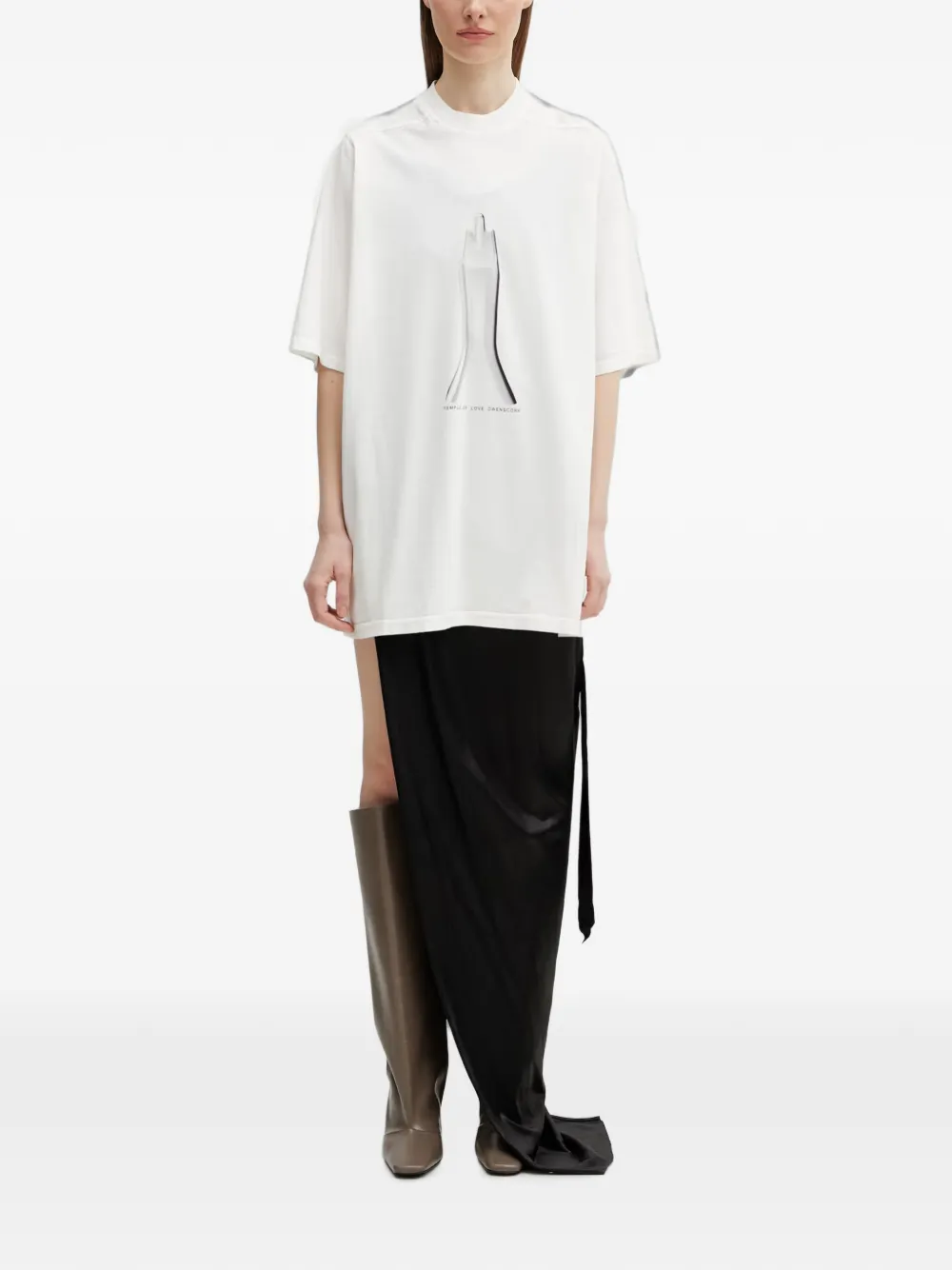 Rick Owens DRKSHDW T-shirt met grafische print Wit