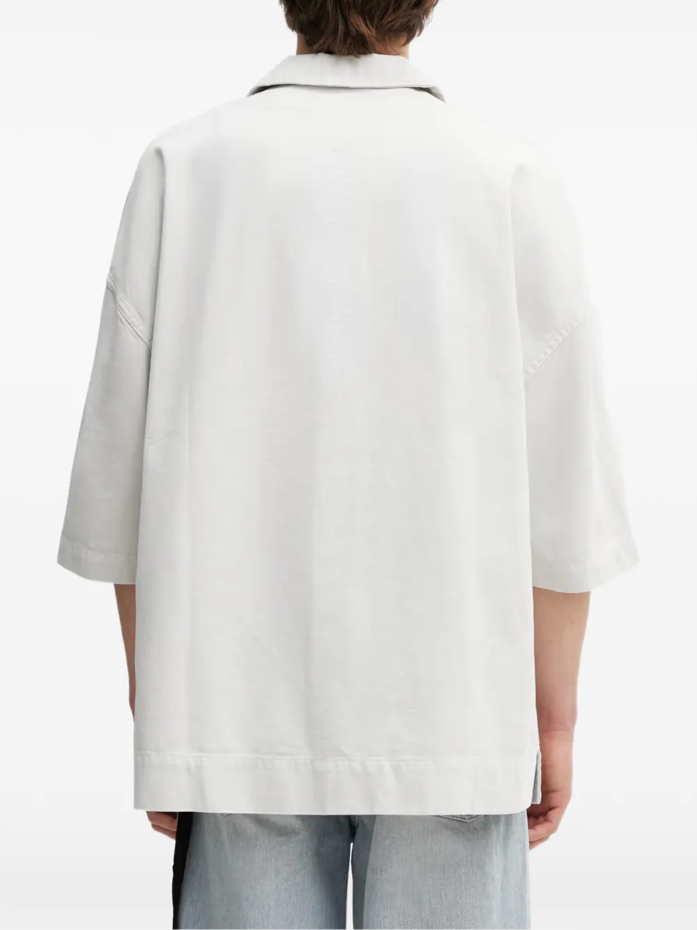 Rick Owens DRKSHDW Magnum Tommy overhemd met opgestikte zak en korte mouwen Grijs