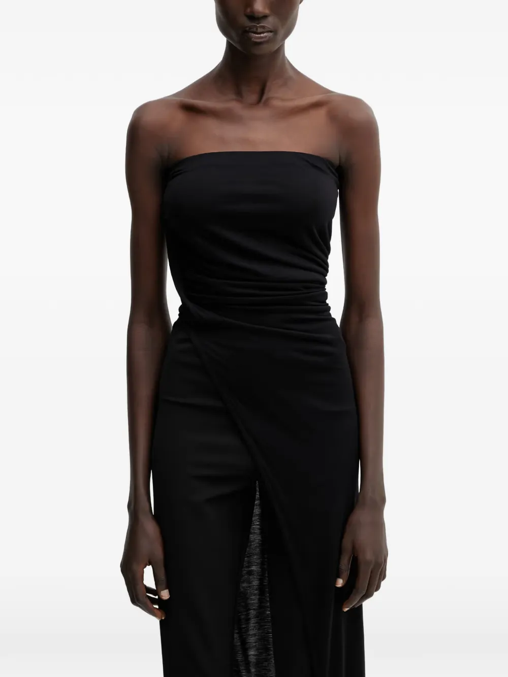 Rick Owens Lilies ruched strapless top - Schwarz