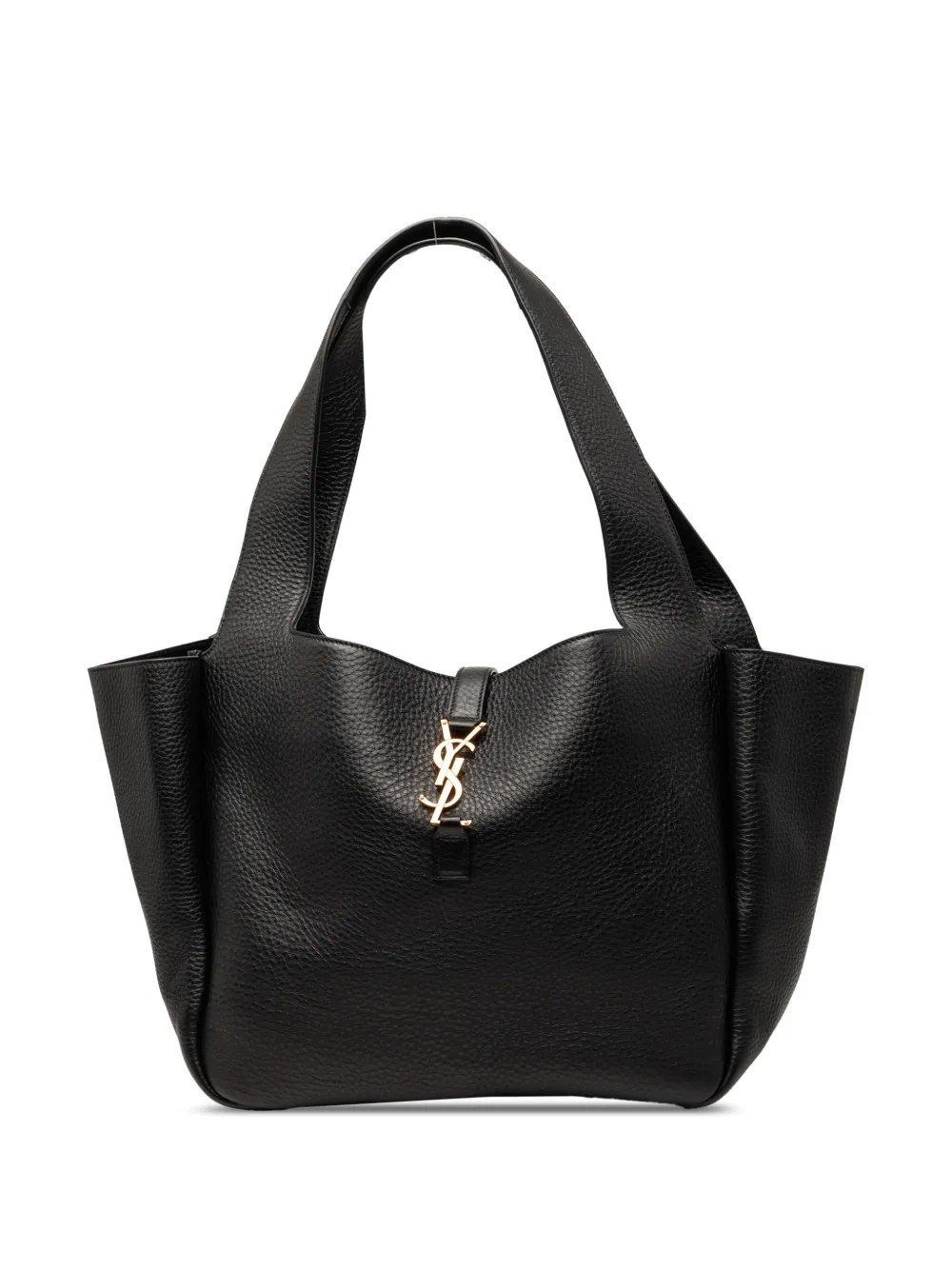Saint Laurent Pre-Owned 2024 Grained Deerskin Le 5 a 7 Bea tote bag - Nero
