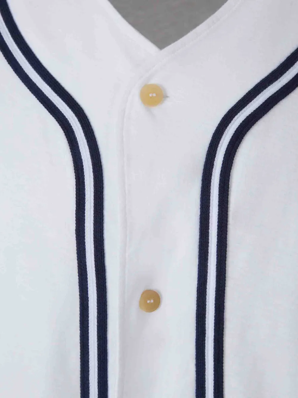 Jacquemus The Baseball overhemd met geborduurd logo en gestreepte afwerking Wit
