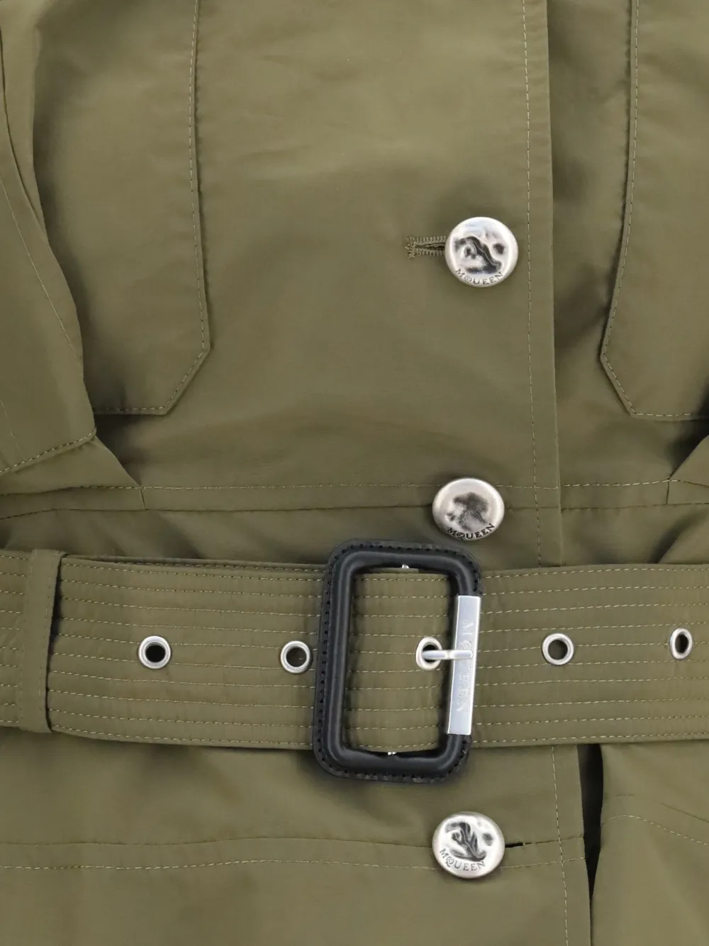 Alexander McQueen Jack met ceintuur Groen
