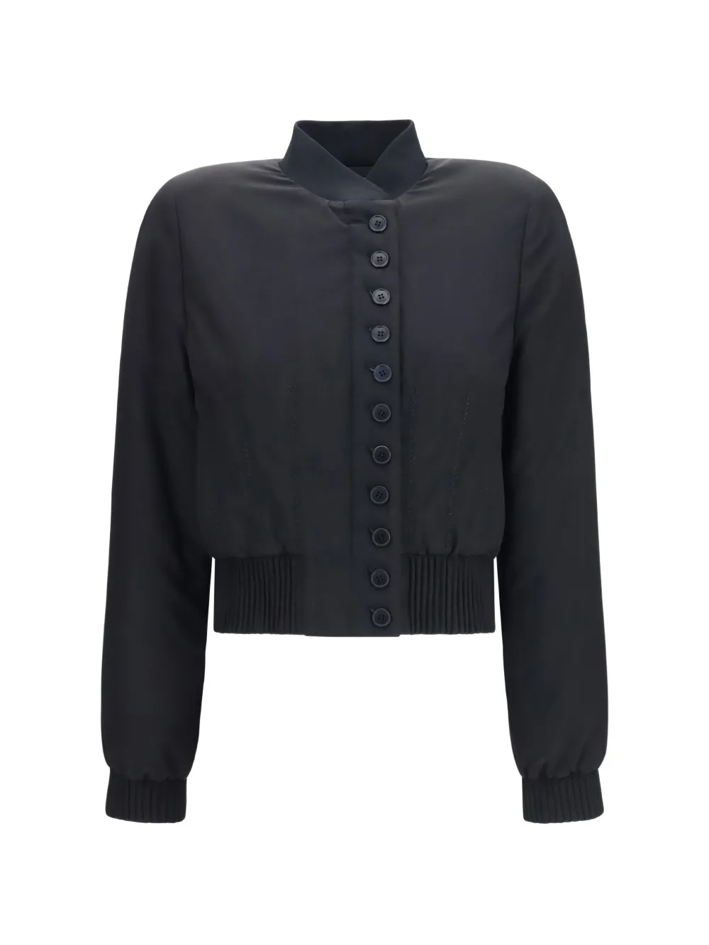 Alexander McQueen silk bomber jacket - Black