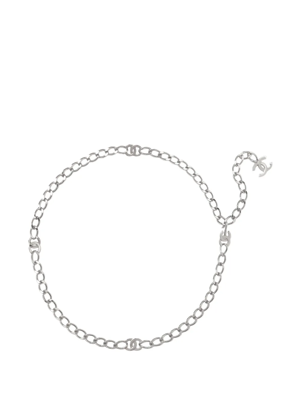 CHANEL Pre-Owned 1997 Interlocking CC chain belt - Argento