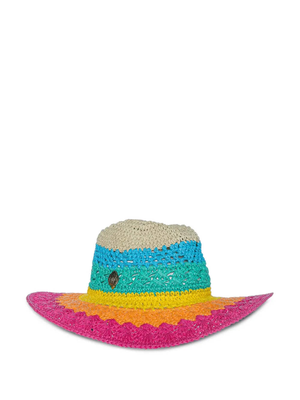 Kurt Geiger London Rainbow woven fedora - Rosa